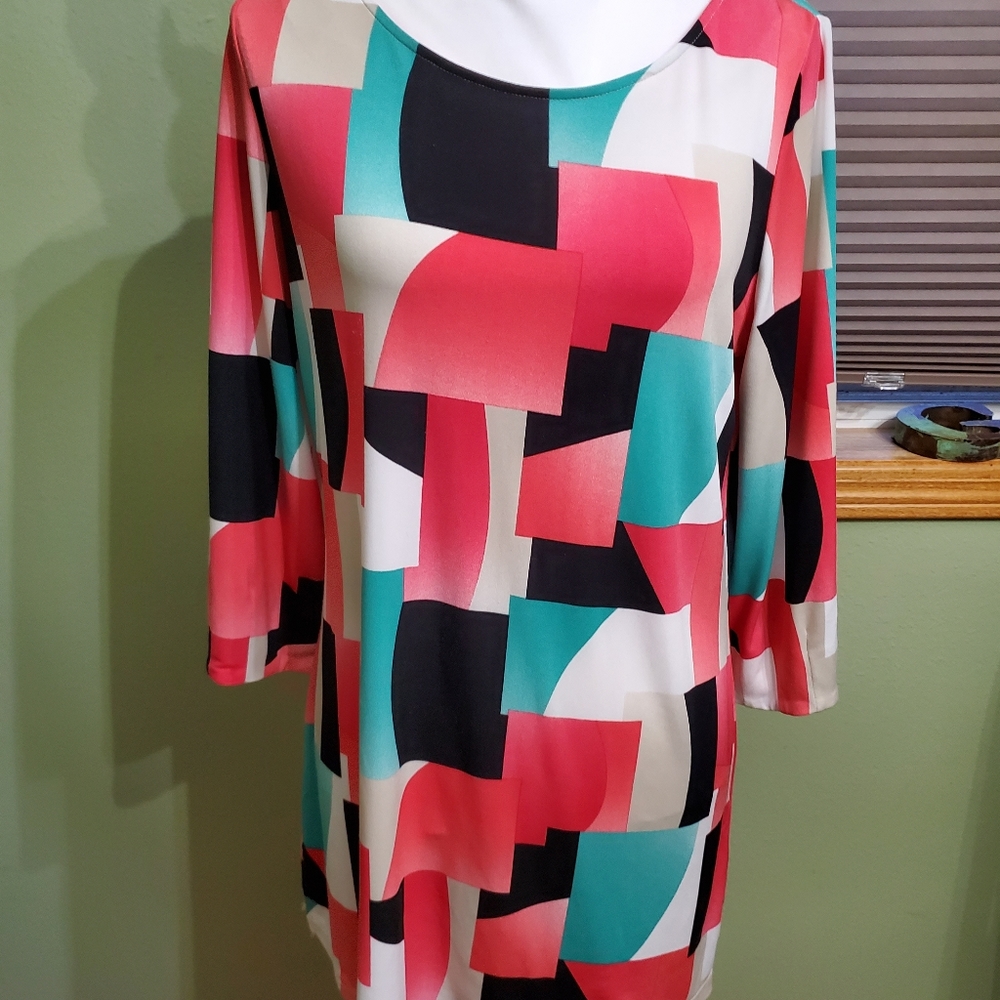 Tribal 3/4 sleeve dress. Medium.